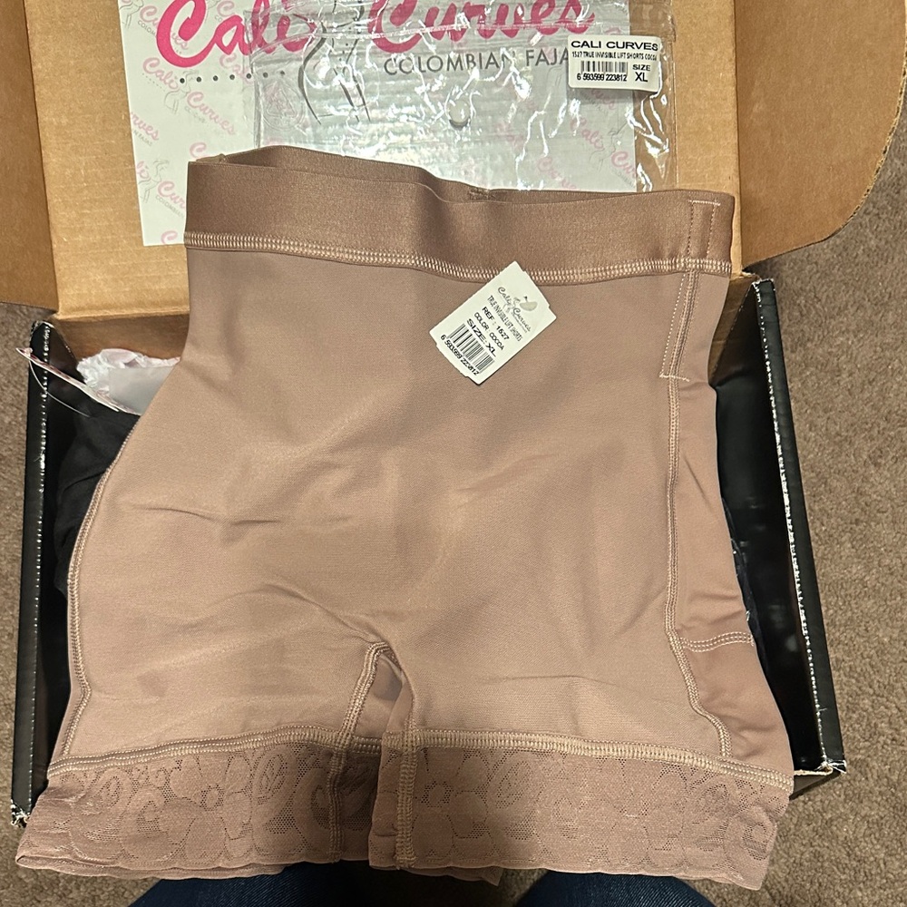 Cali Curves Shapewear Shorts in Tan
